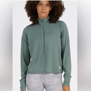 Vuori Crescent Half Zip in Kelp Heather sz S